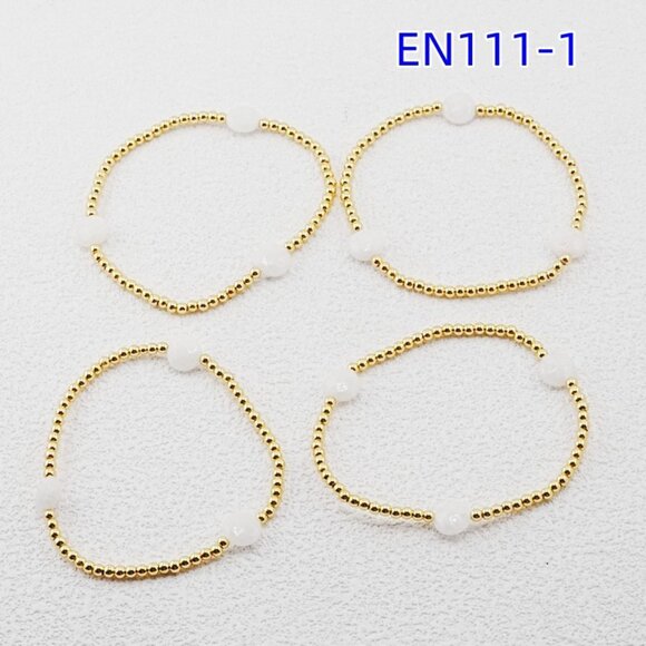 Enewton White Natural Stone Bracelet Set